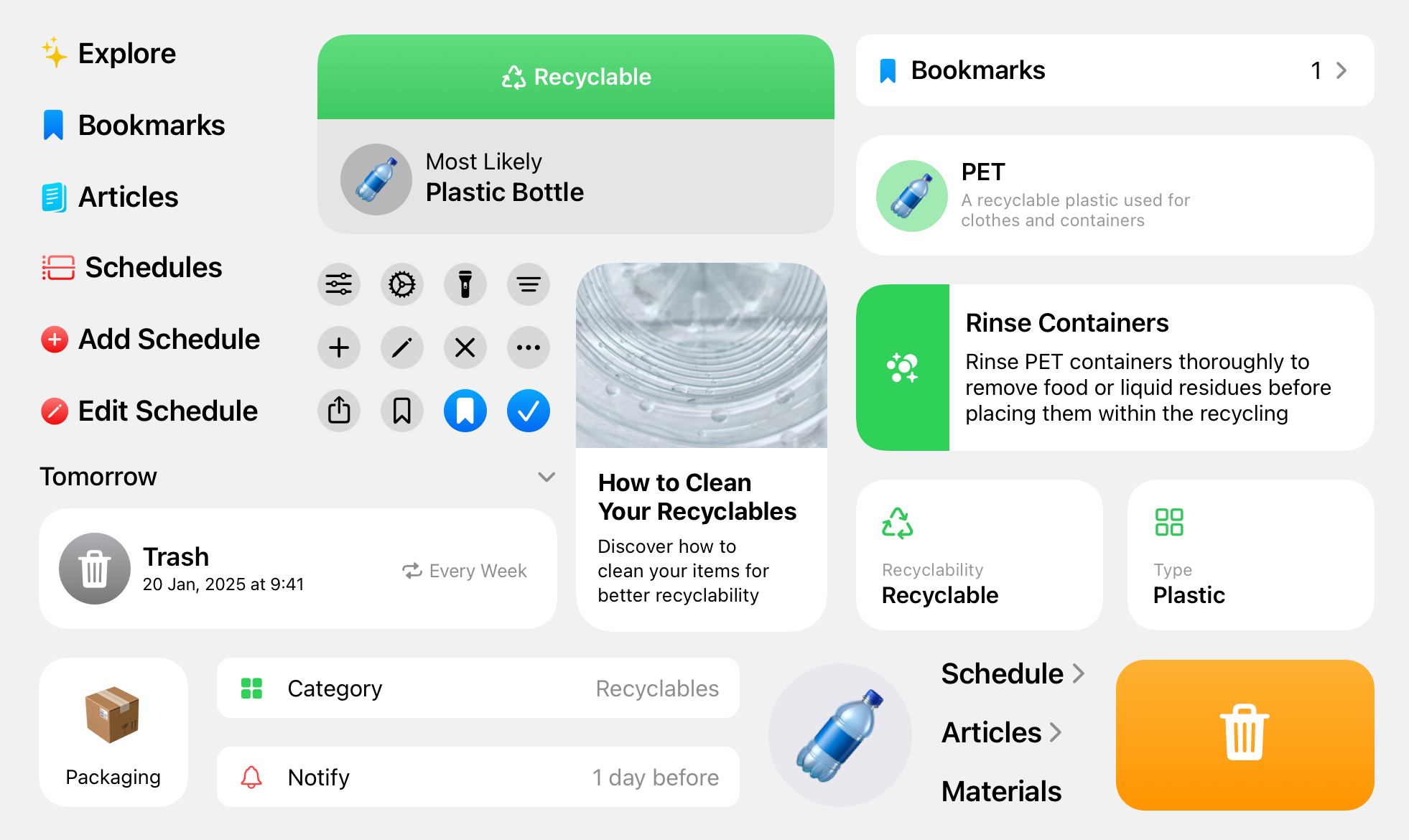 Grid of redesigned UI components for SortLoop